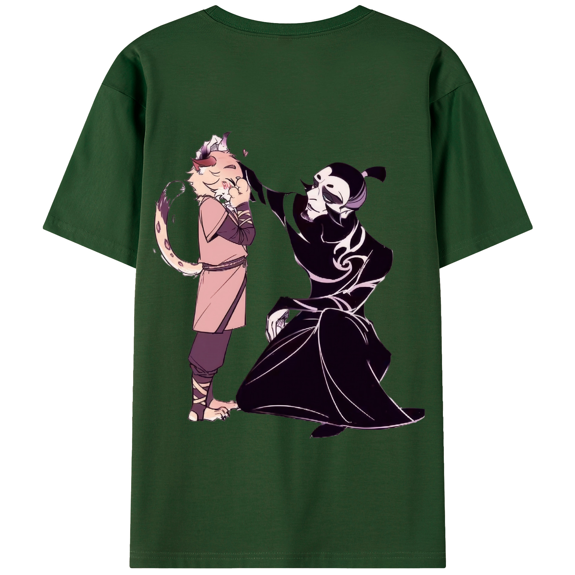 （画像用） Ne Zha 2 ナタ 魔童の大暴れ 綿100％半袖Tシャツ（背面プリント）